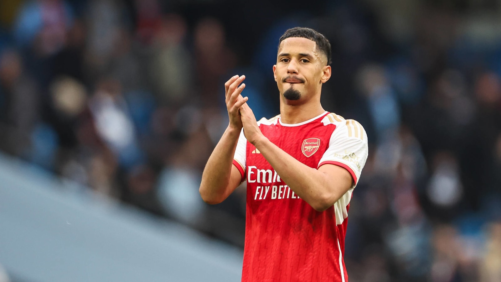 William Saliba says Arsenal 'are not satisfied' with just a draw at the Etihad