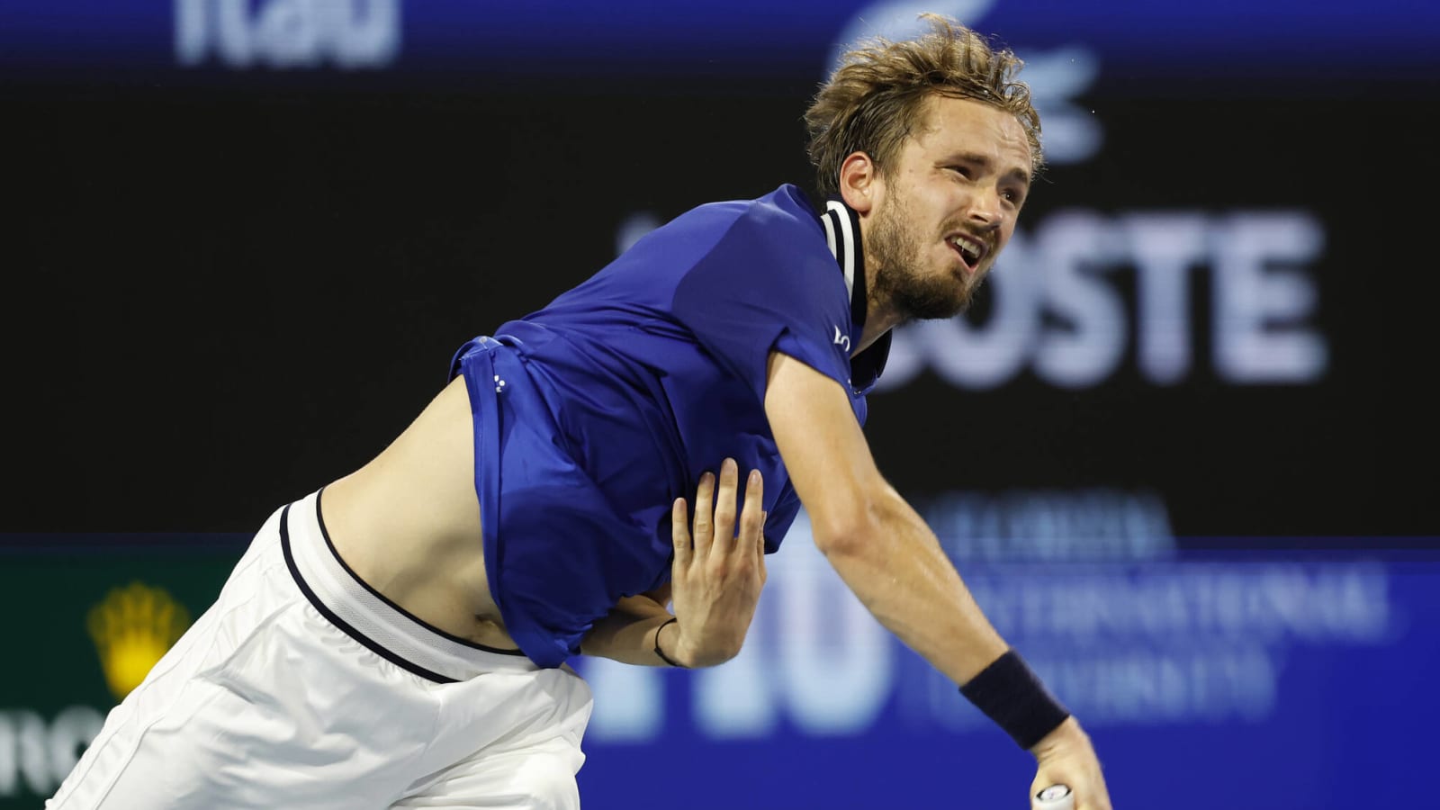 'He doesn’t need glasses because he doesn’t see anything,' Daniil Medvedev rages at the chair umpire yet AGAIN as frustration boils over a wrong line call