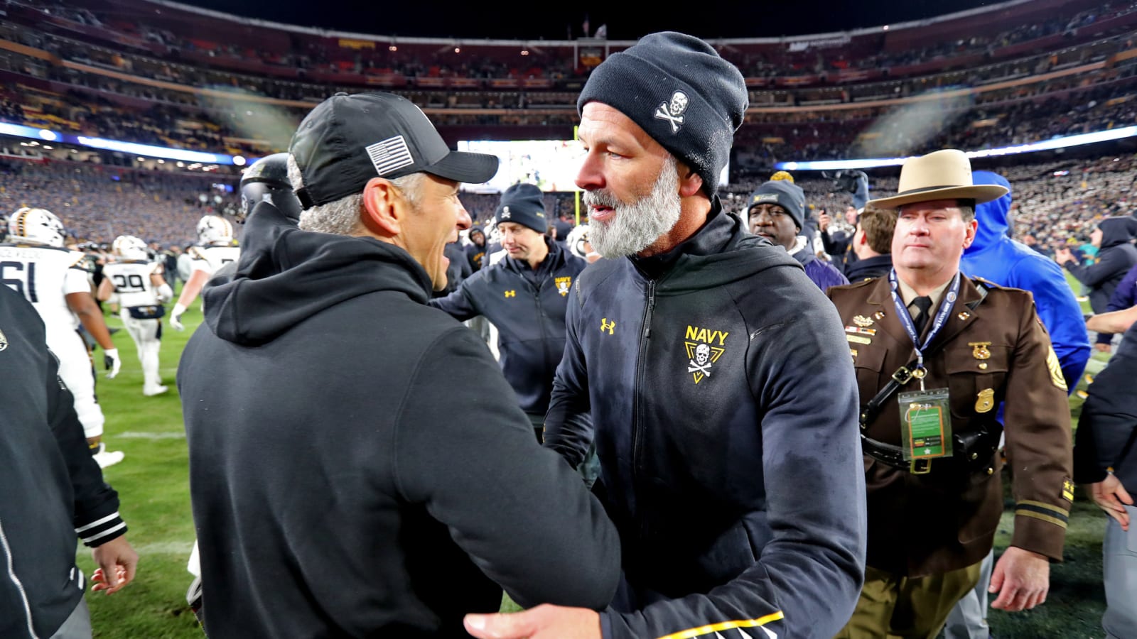 Navy head coach Brian Newberry trolls Army HC in interview after rivalry win