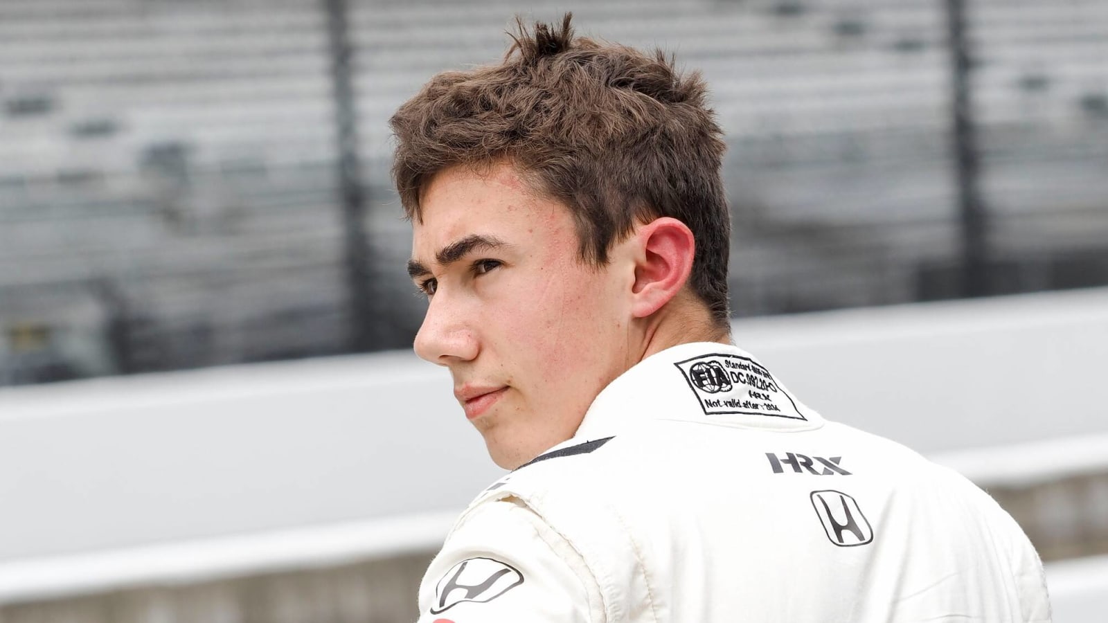 Rookie Nolan Siegel flips during Indy 500 Fast Friday practice