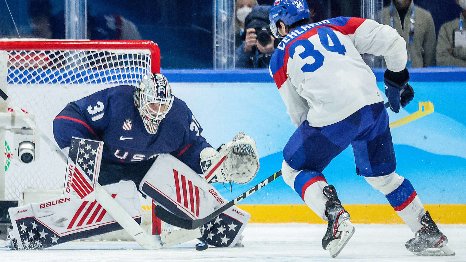 U.S. men's ice hockey team eliminated in quarterfinals