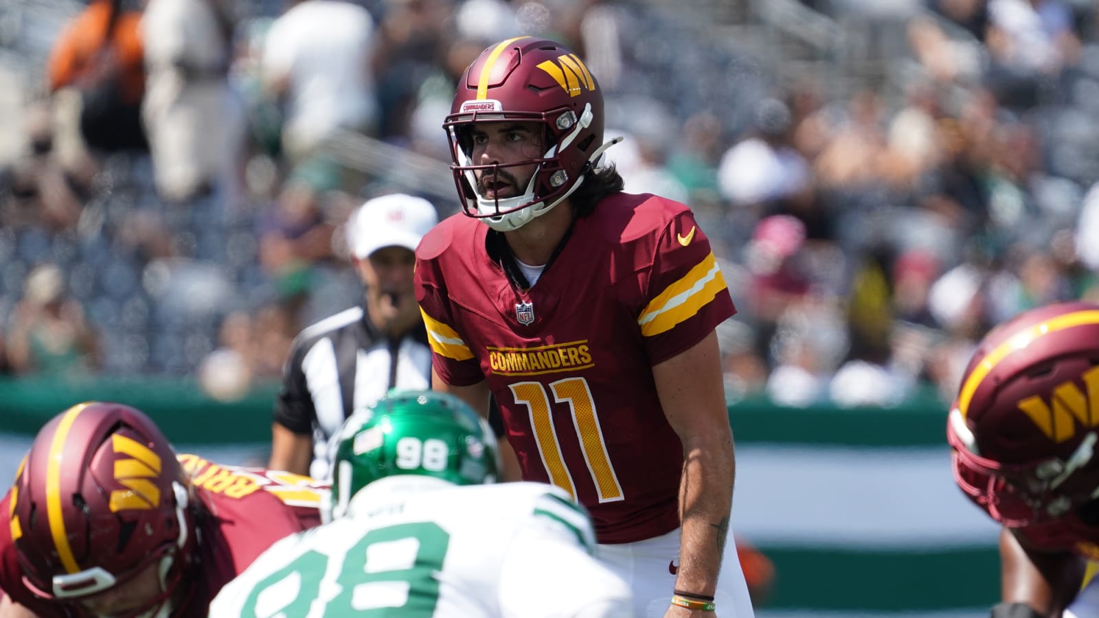 Commanders QB Sam Hartman dealing with shoulder injury this week