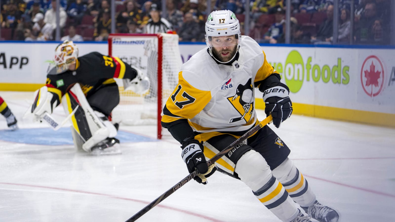  Bryan Rust at Practice, but One Forward Missing