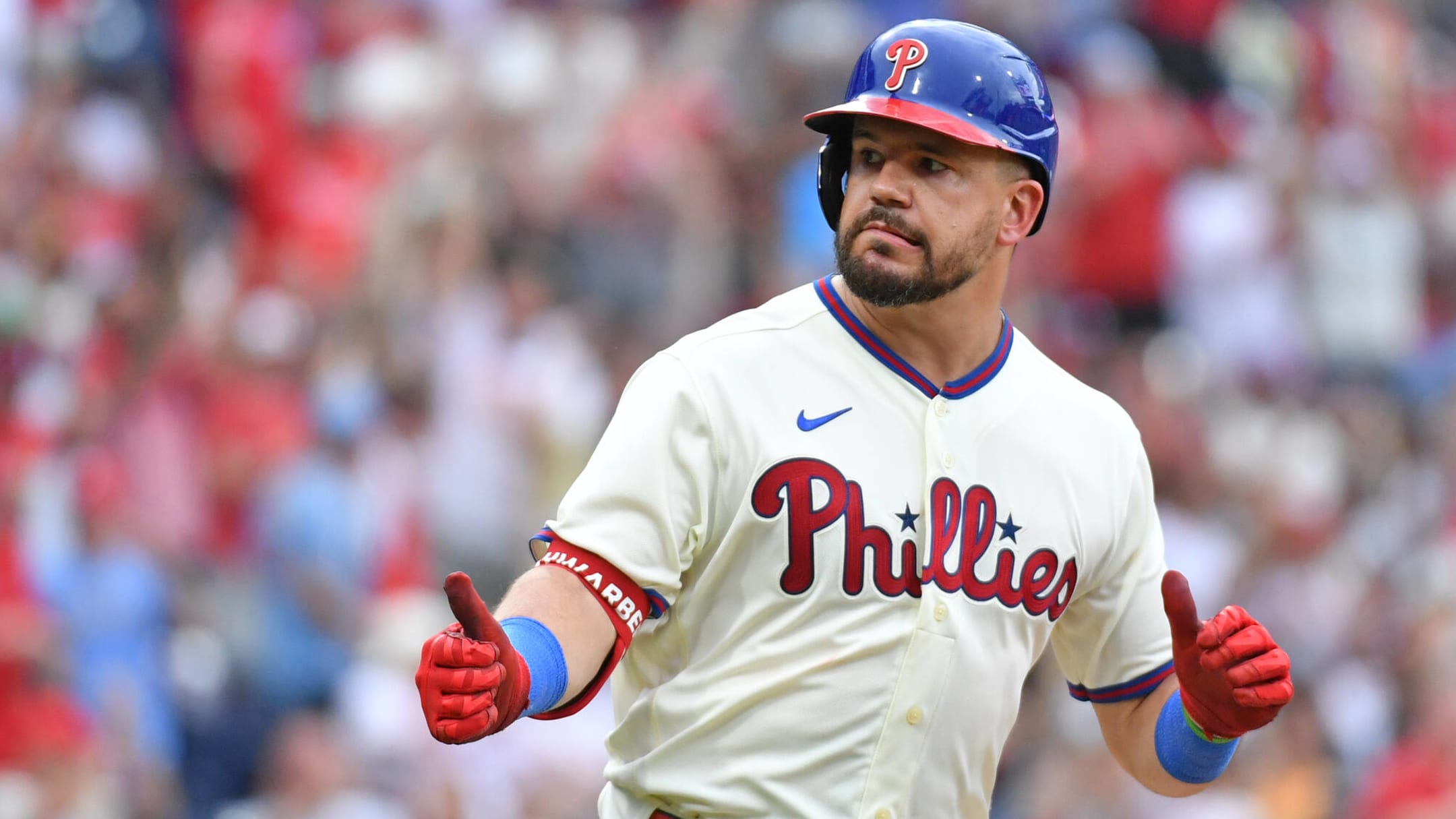 Nola, Schwarber help the Phillies beat the Brewers 4-3 for their