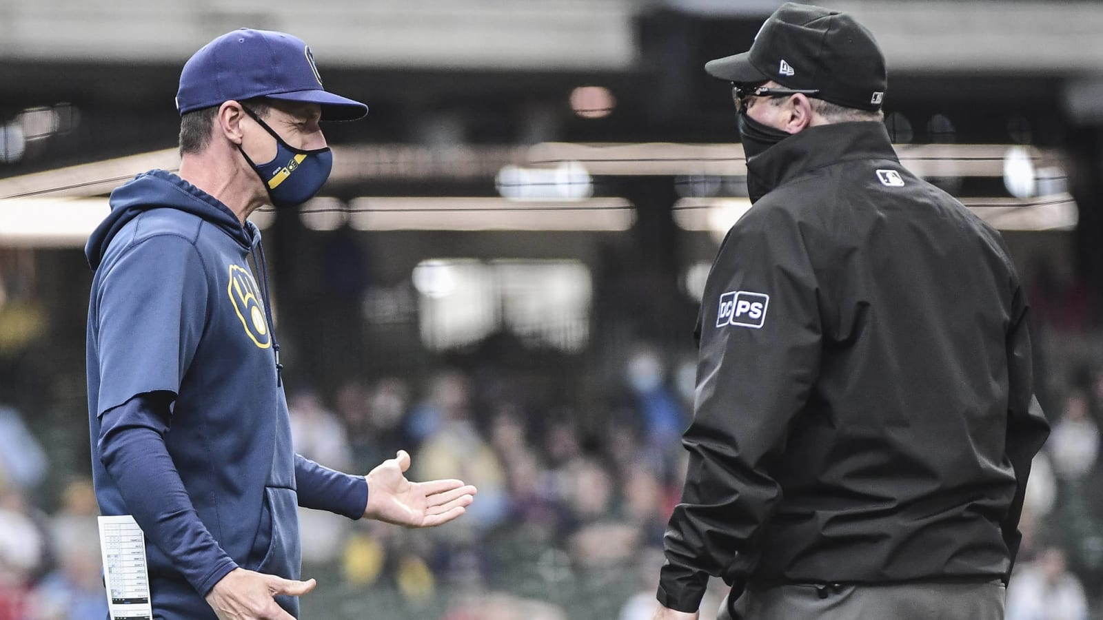 Baffling obstruction call in Marlins-Brewers game goes viral