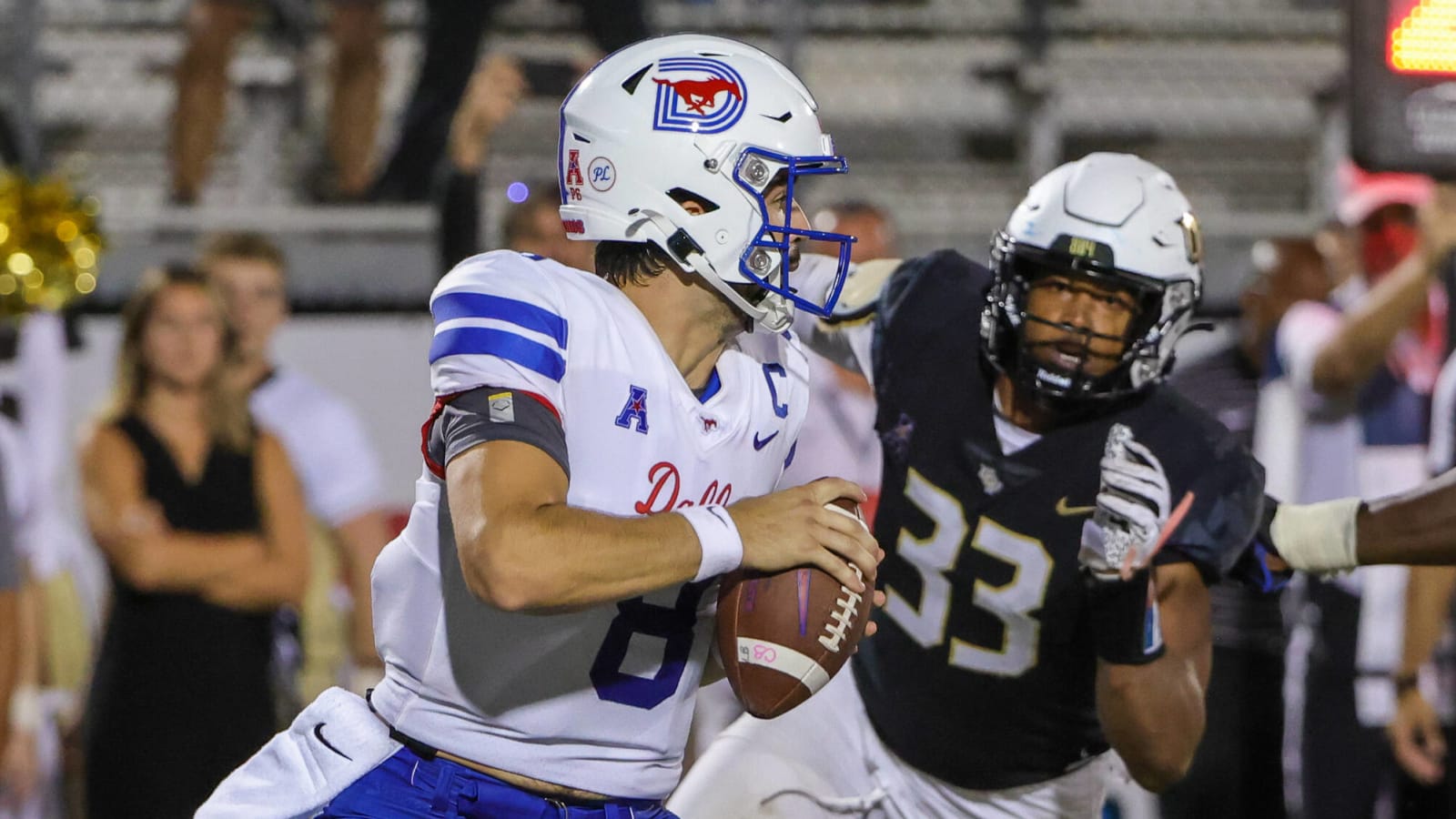 Watch: SMU game delayed after horse poops on field