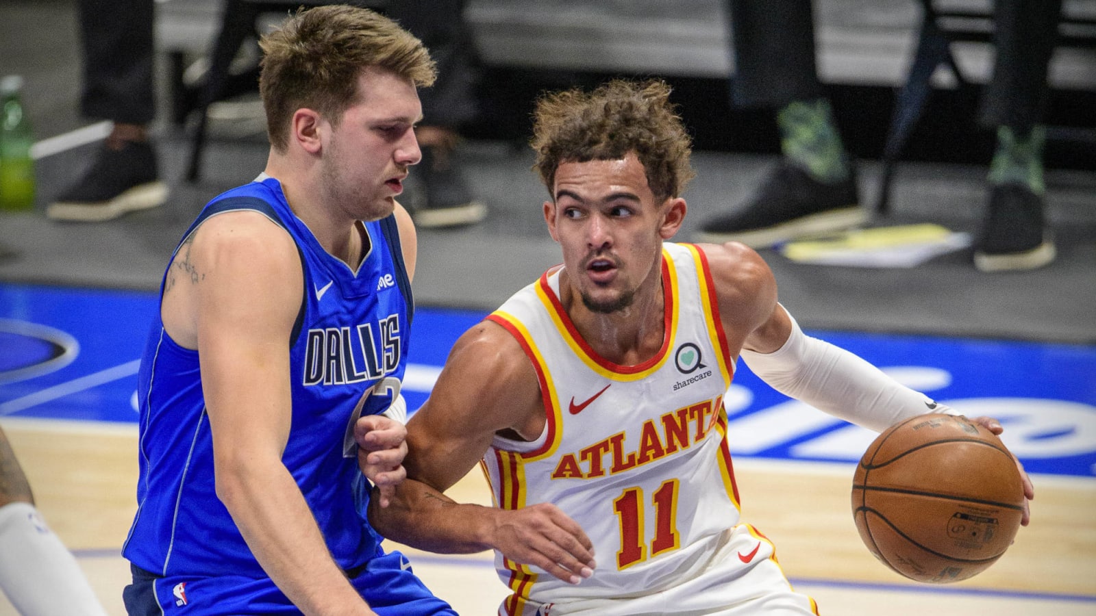 Trae Young, Hawks livid over controversial no-call