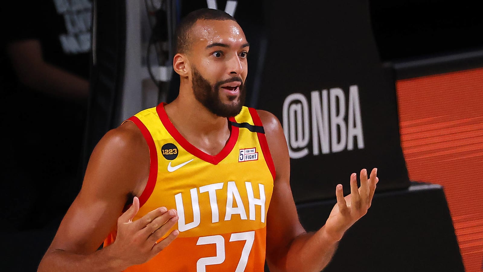 Watch: Rudy Gobert flops, then gets elbowed in chin