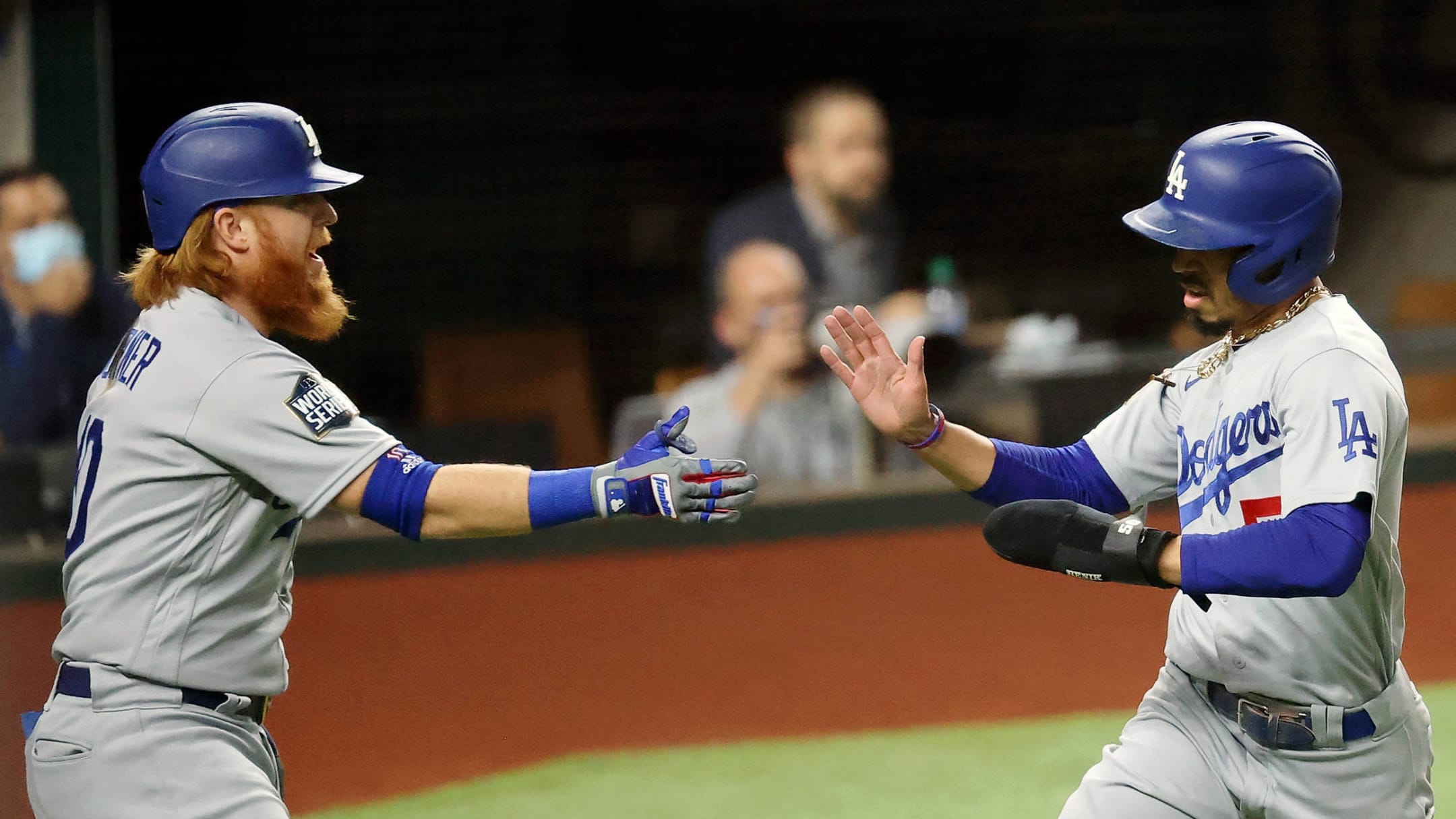 Los Angeles Dodgers batter Ron Cey, wearing a new helmet with an