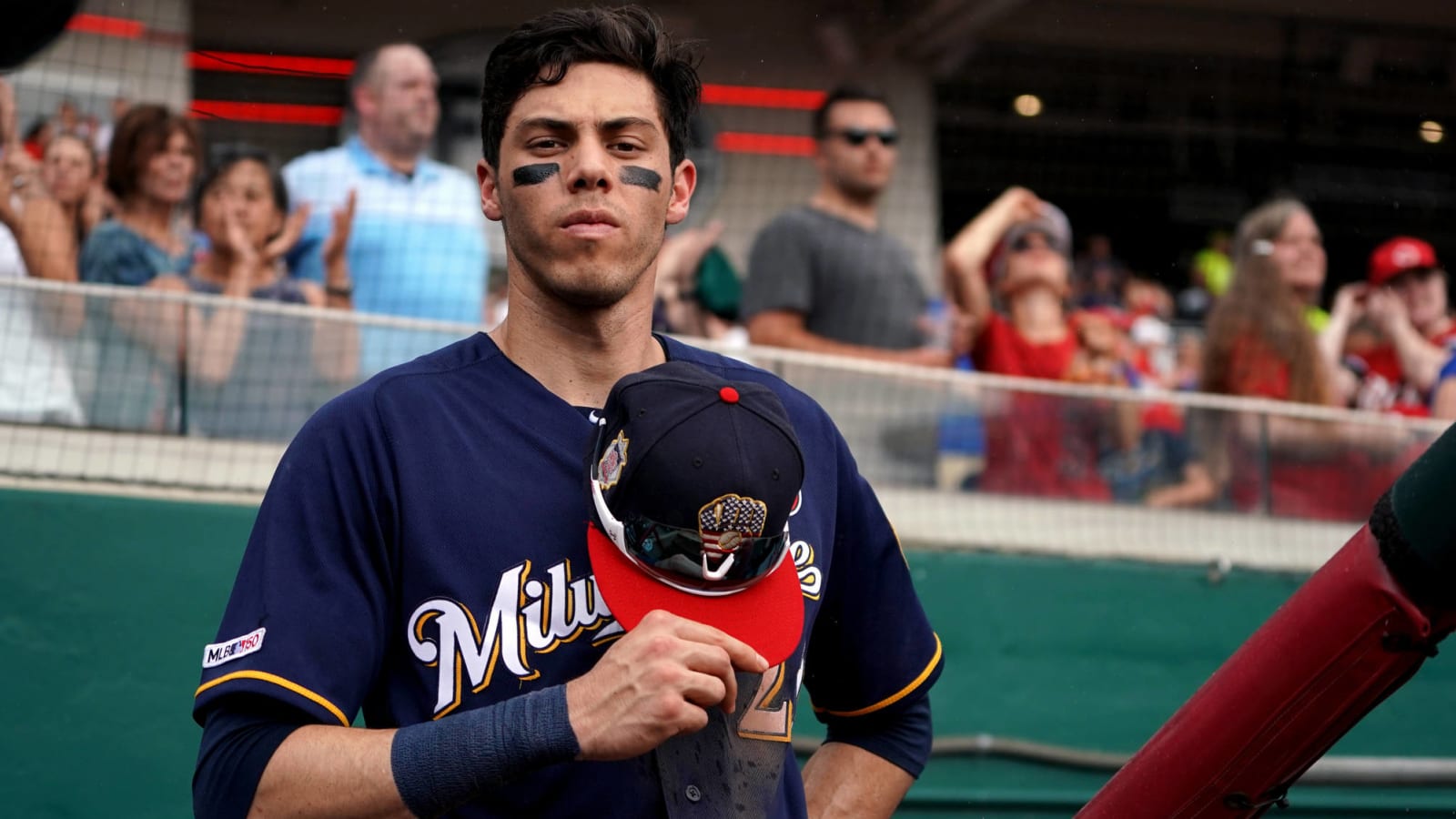 Cops called after Christian Yelich hits boat with baseball