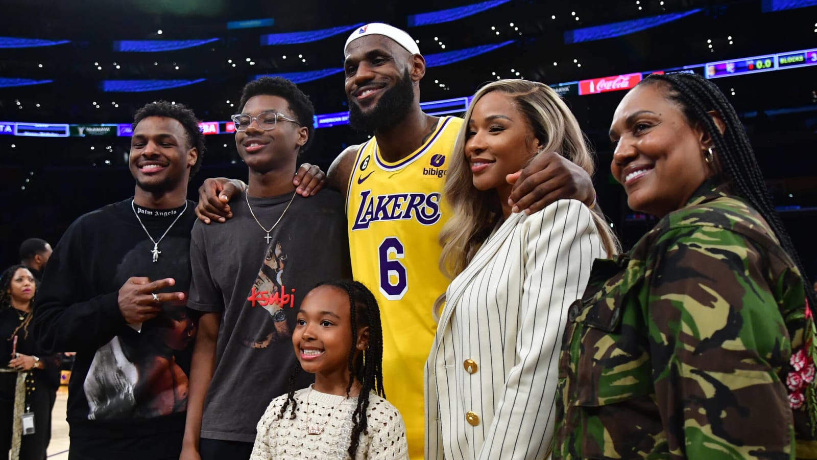 LeBron James Brought Family And Friends From Akron To Watch Potential Record-Setting Game