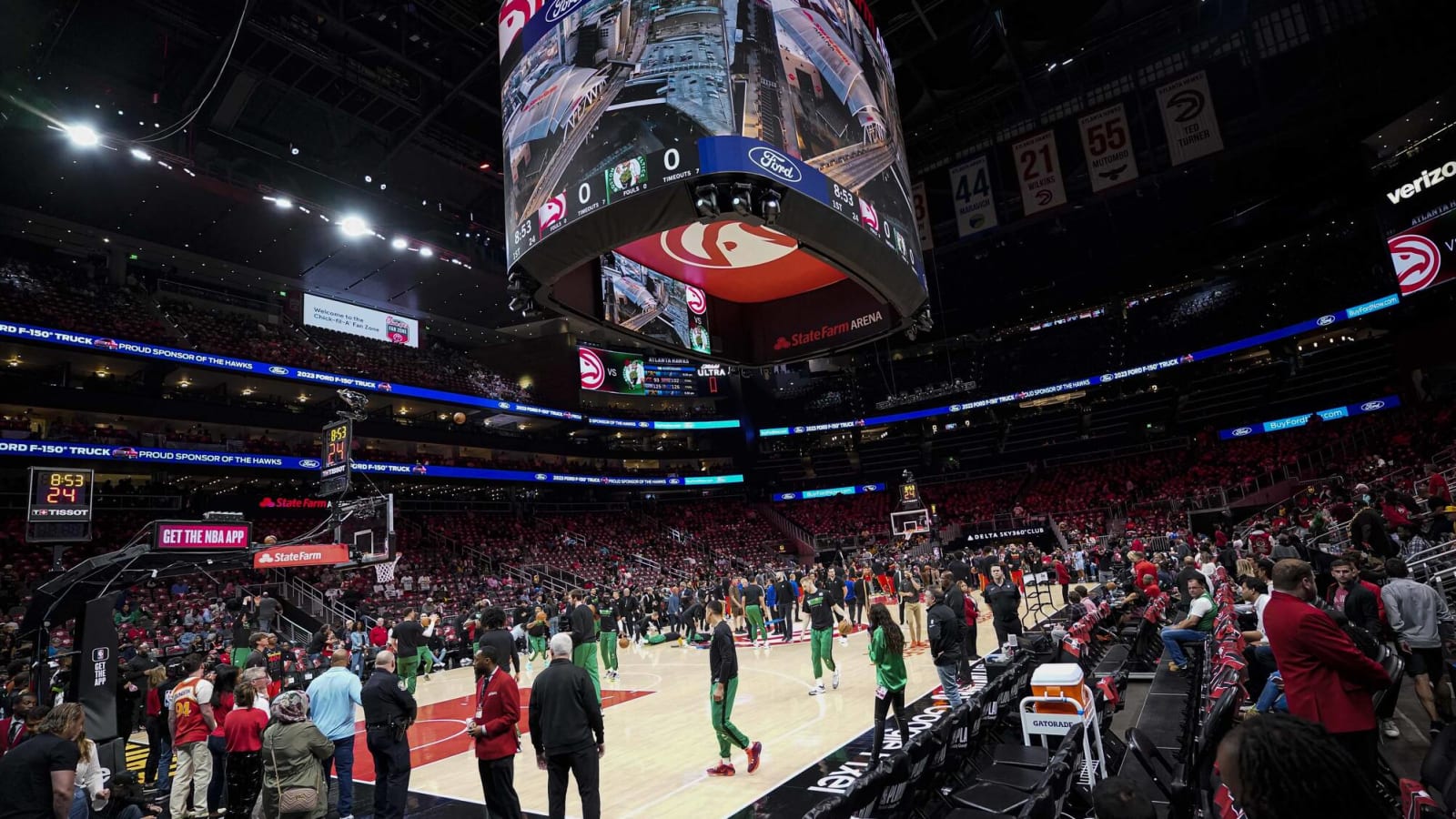 Celtics-Hawks experiences delay for odd reason