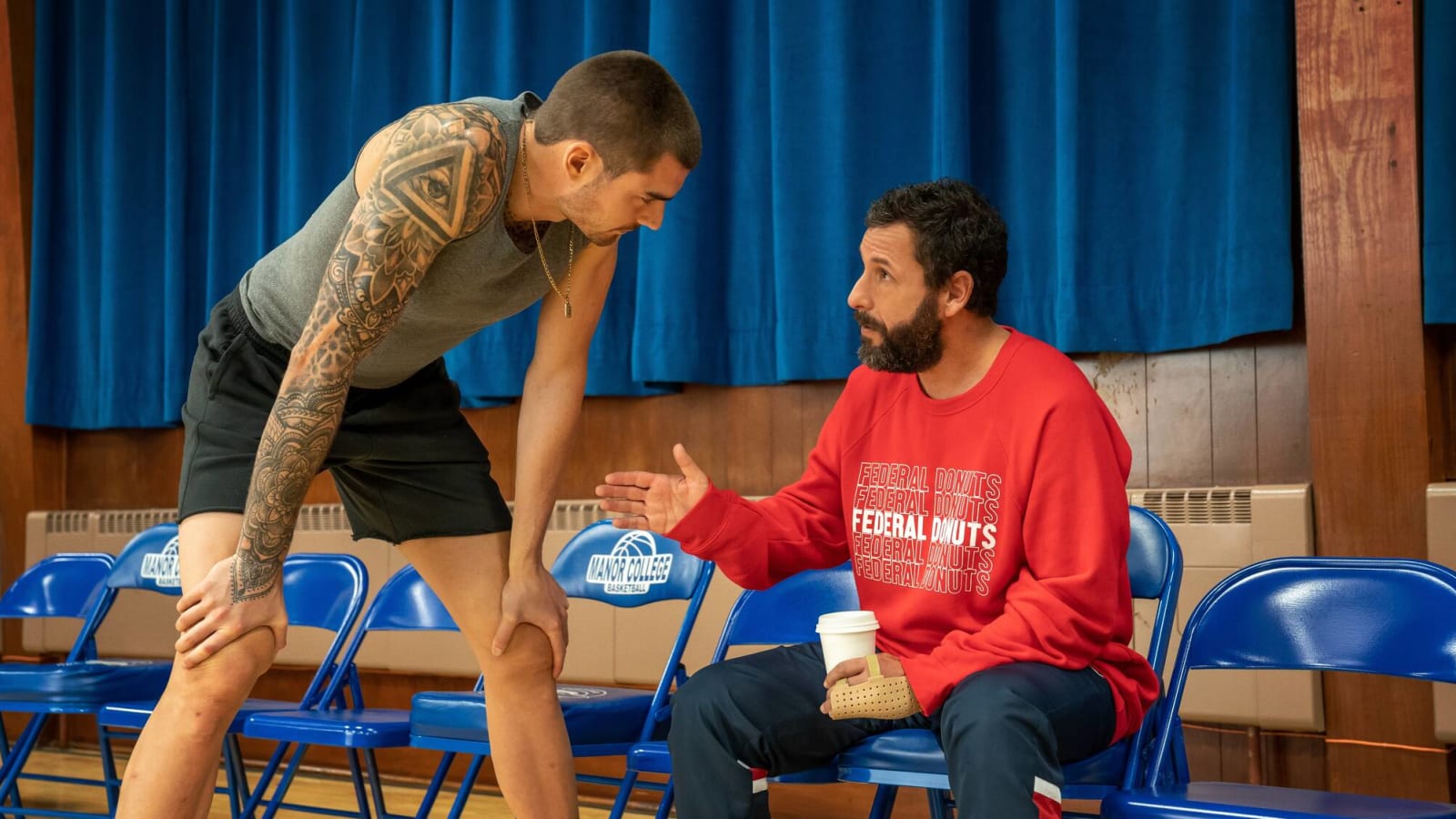 Watch: Adam Sandler watches his pickup basketball highlights and talks about new movie in latest 'Player's Breakdown' episode