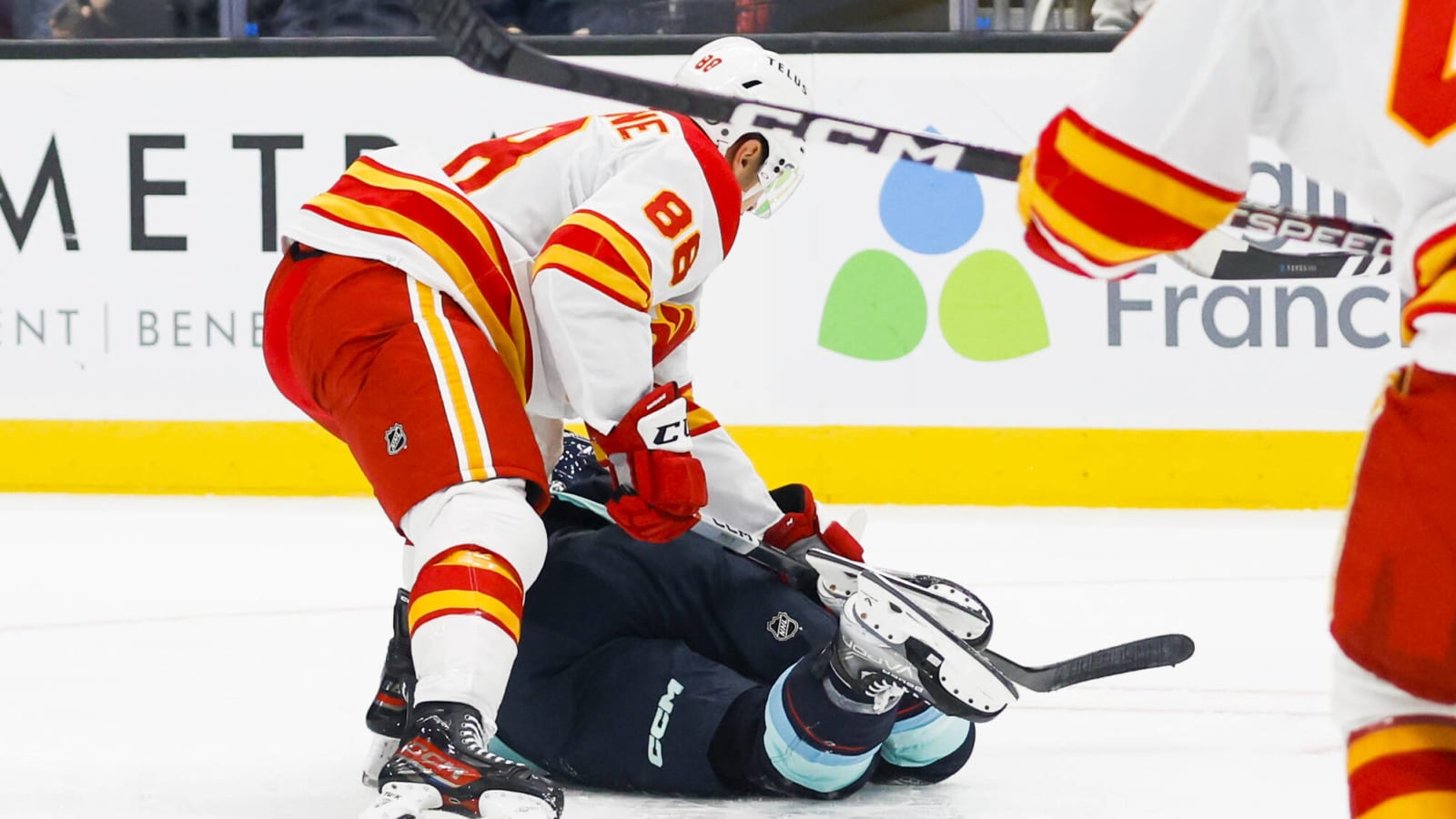 Flames winger ejected for cross-checking