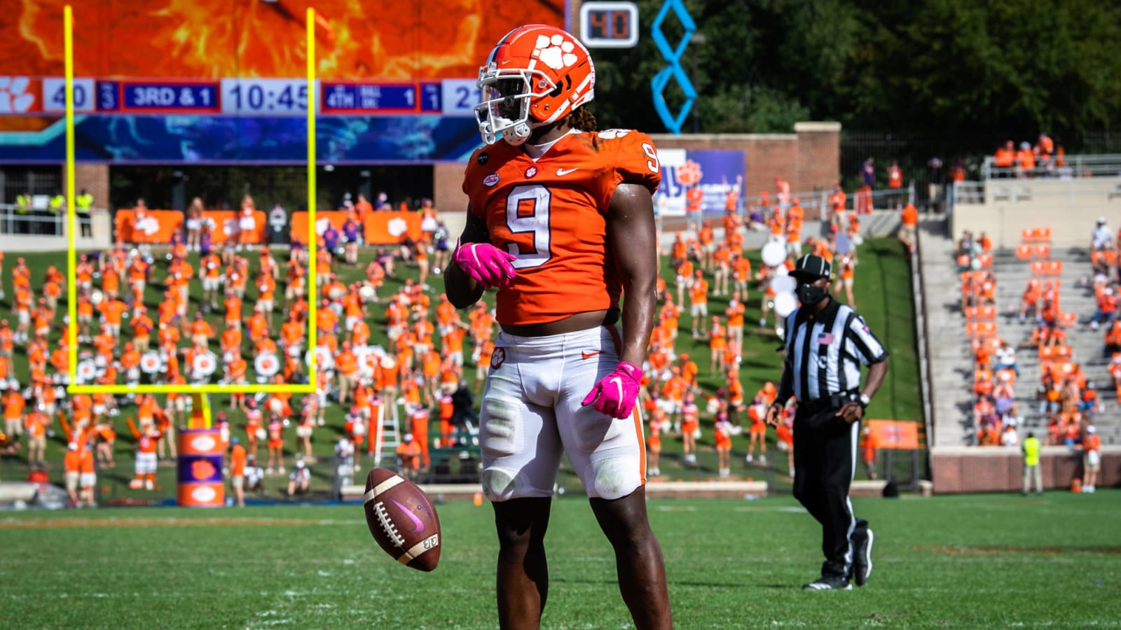 Travis Etienne plans to beef up his breakfast after enduring cramps