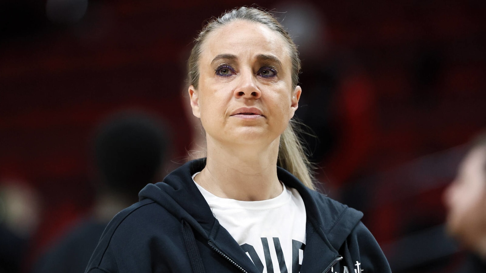 Dejounte Murray attends Becky Hammon's home opener