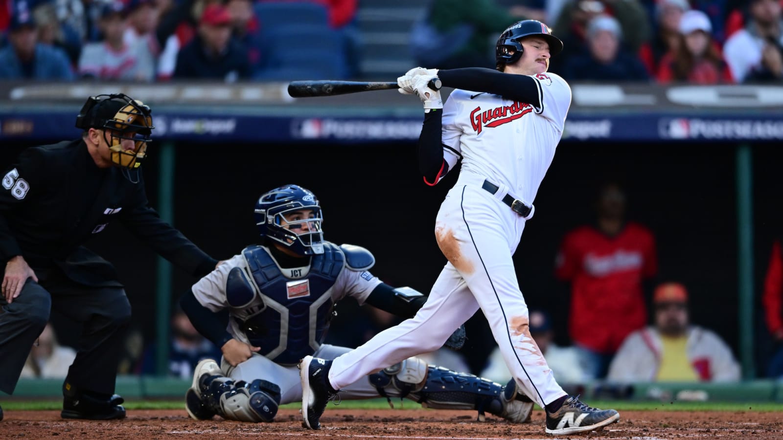 Watch: Guardians rookie crushes two-run homer in ALCS Game 3