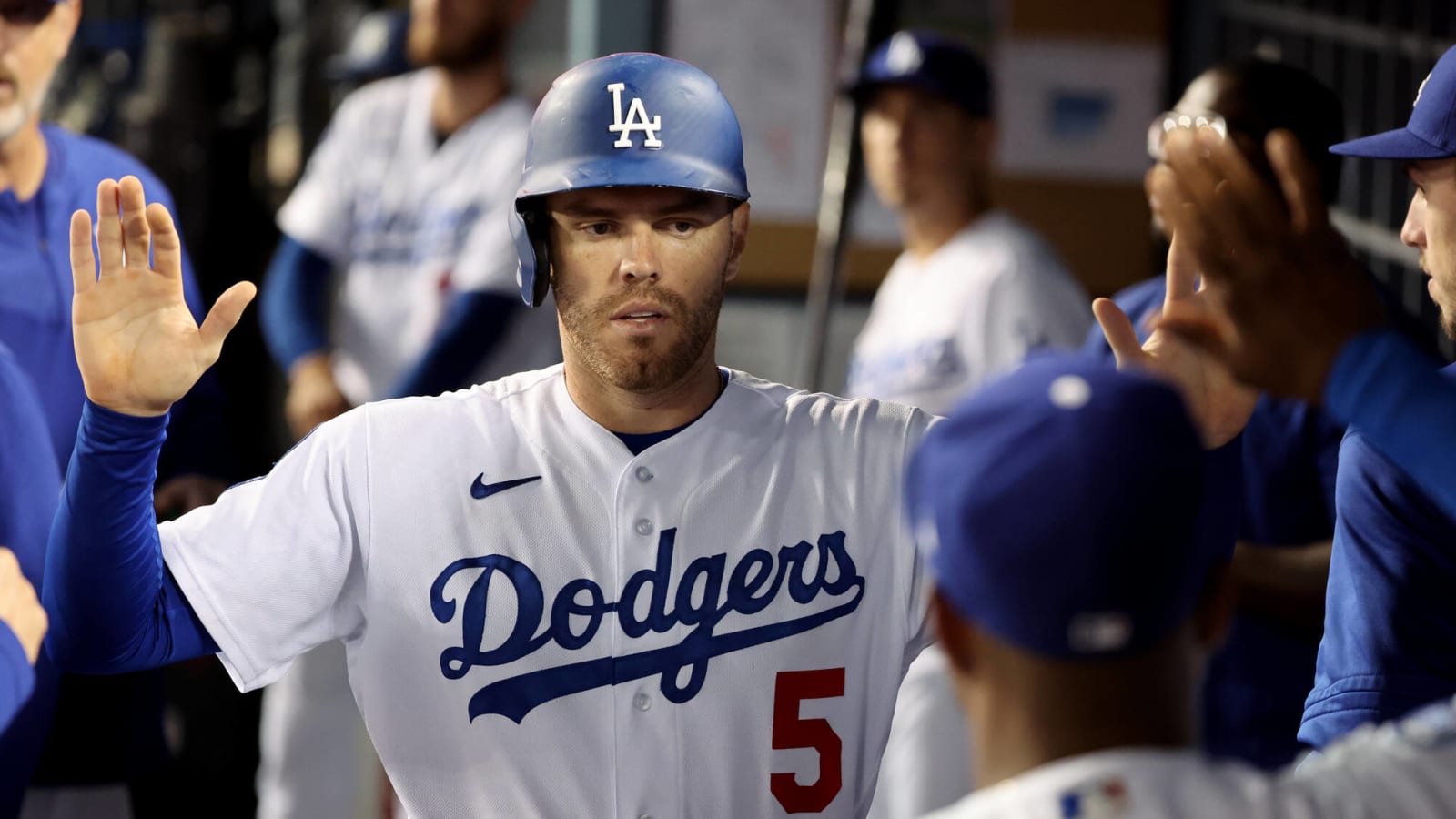 Freddie Freeman FIRST LOOK In A DODGER Uniform Homers For A HOLLYWOOD  Ending 