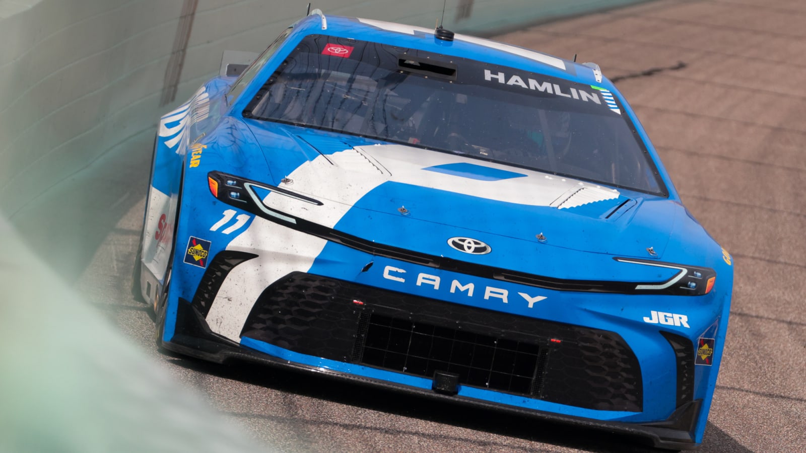 Watch: Denny Hamlin wins Stage 2 at Homestead in photo finish
