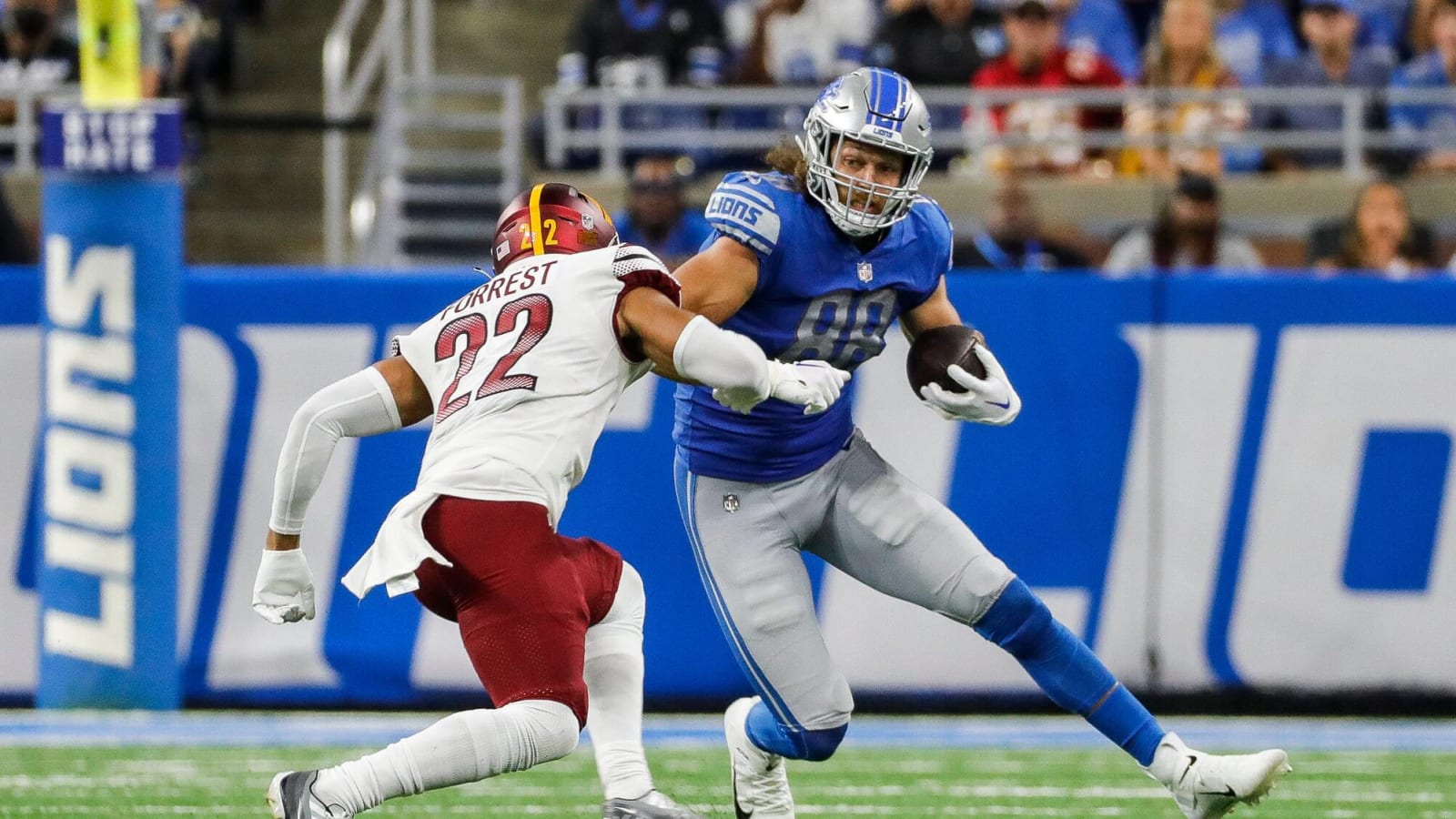 Commanders' Darrick Forrest: Lions 'knew exactly' what defense was doing in first half