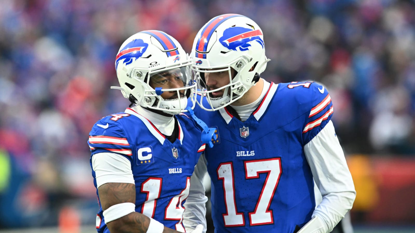 Bills' Josh Allen reacts to Stefon Diggs trade