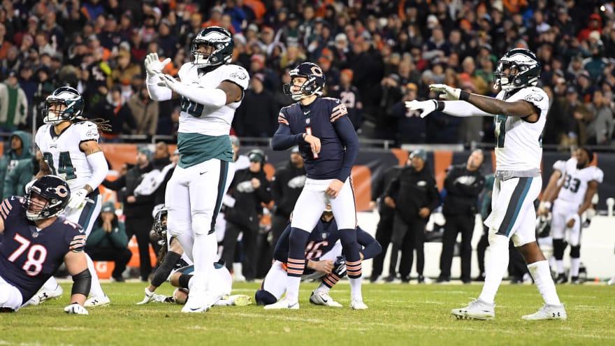 Watch Eagles Actually Blocked Cody Parkey S Double Doink Kick Yardbarker