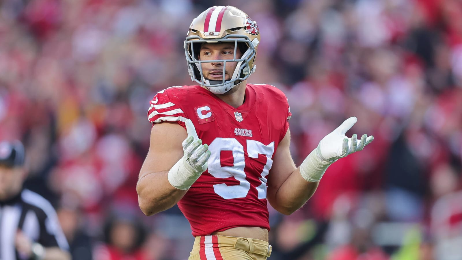 49ers' Nick Bosa receives strong pitch to win top defensive player award