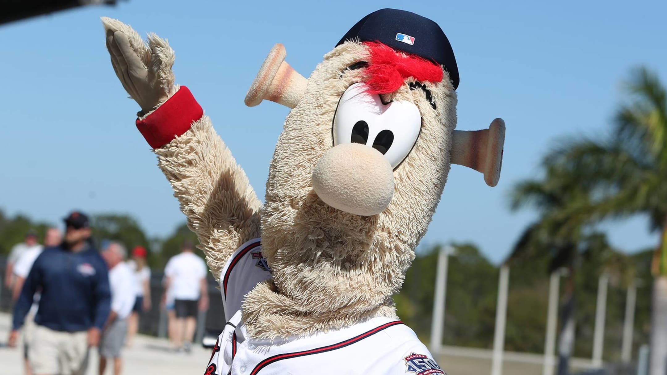 FAX Sports: MLB on X: Braves mascot Blooper after dominating kids in  football:  / X