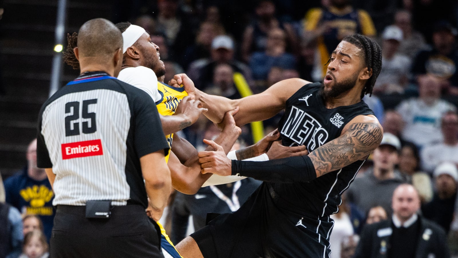 Nets forward ejected following scuffle with Pacers