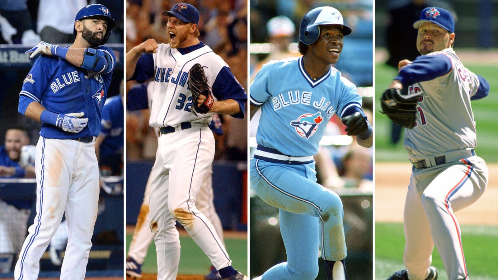 Former Toronto Blue Jay pitchers Dave Stieb, left, and Roy