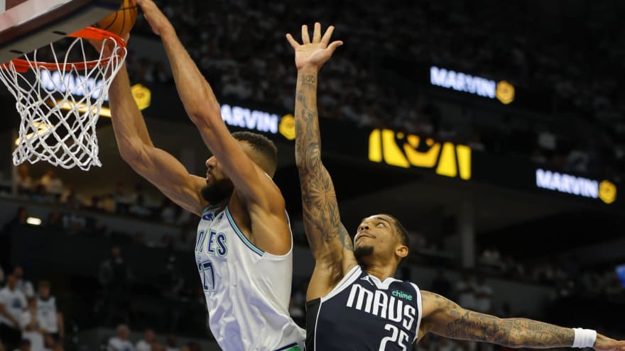 Watch: Timberwolves and Mavericks trade dunks in third quarter