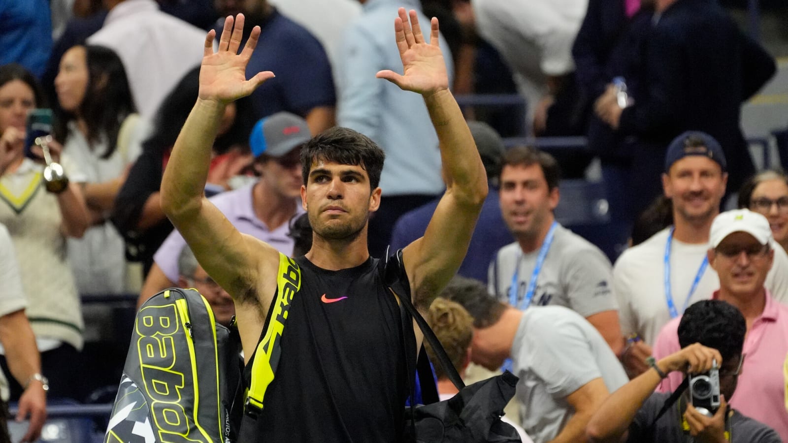 Watch: Carlos Alcaraz and Grigor Dimitrov coach Casper Ruud during Team Europe’s first game at Laver Cup 2024