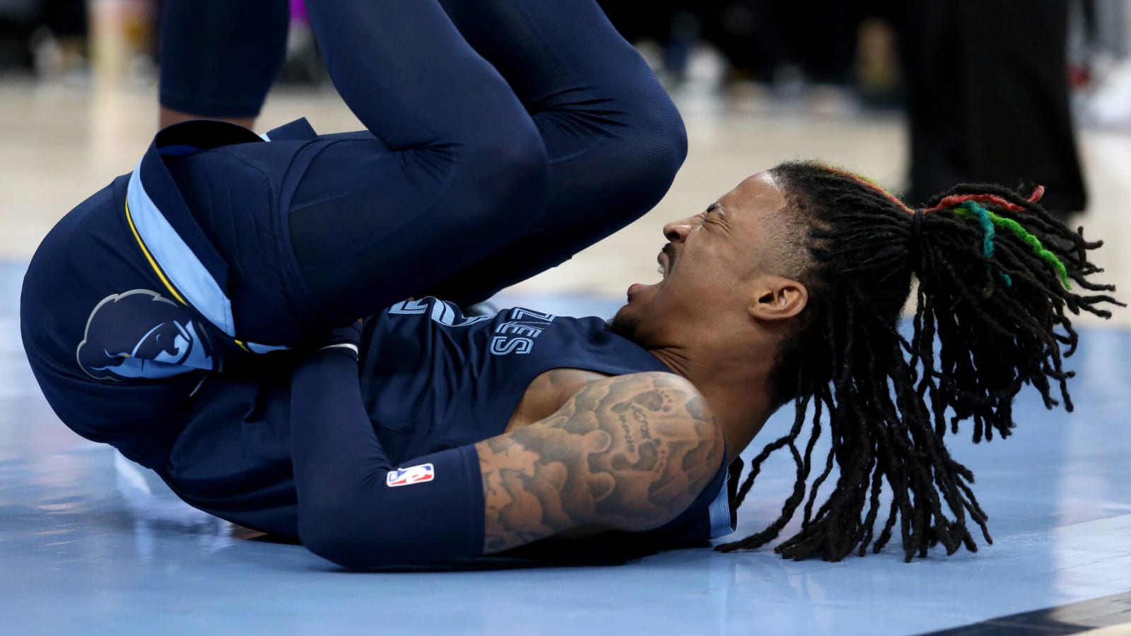 Grizzlies' Morant leaves Game 1 after scary fall