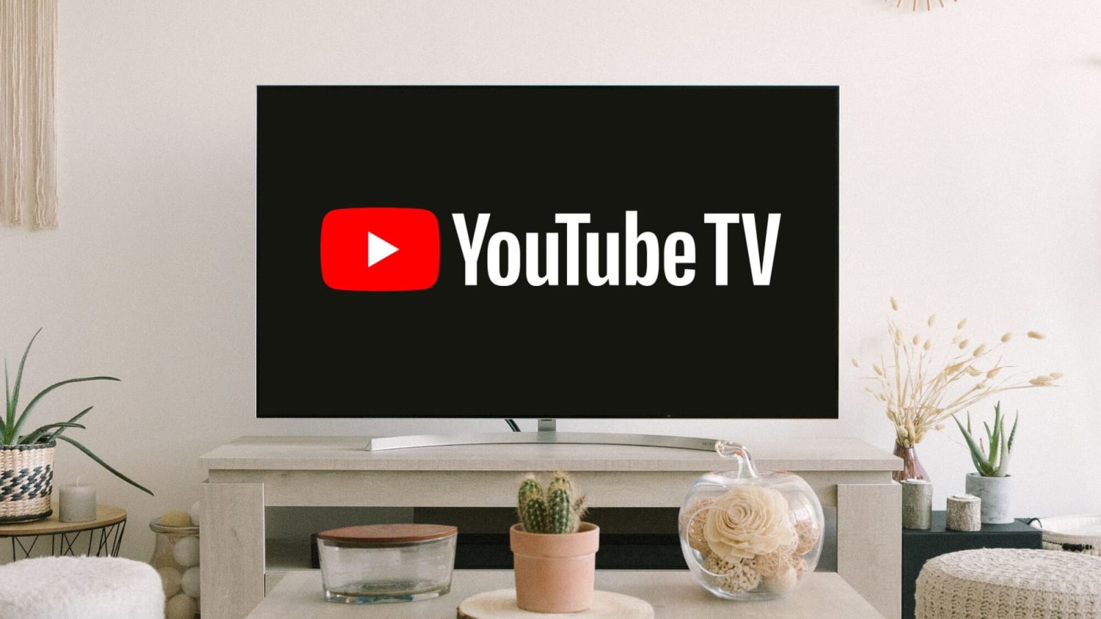 YouTube TV Logo Displayed On TV On Top Of Center Console