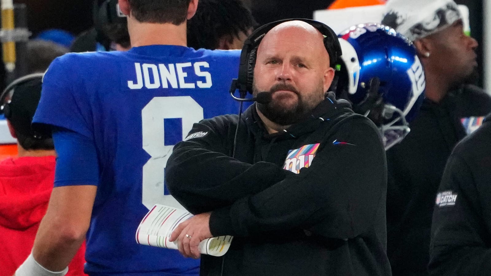 Watch: Brian Daboll fed up with Giants QB Daniel Jones after brutal turnovers