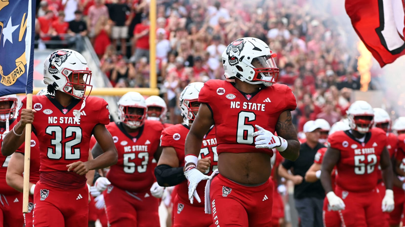 Watch: NC State scoreboard nearly struck by lightning