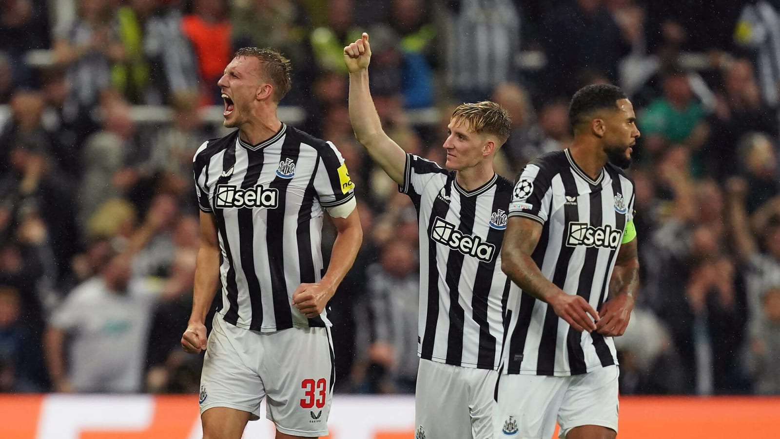 Watch: Newcastle fan Dan Burn has career high moment as defender doubles lead vs PSG