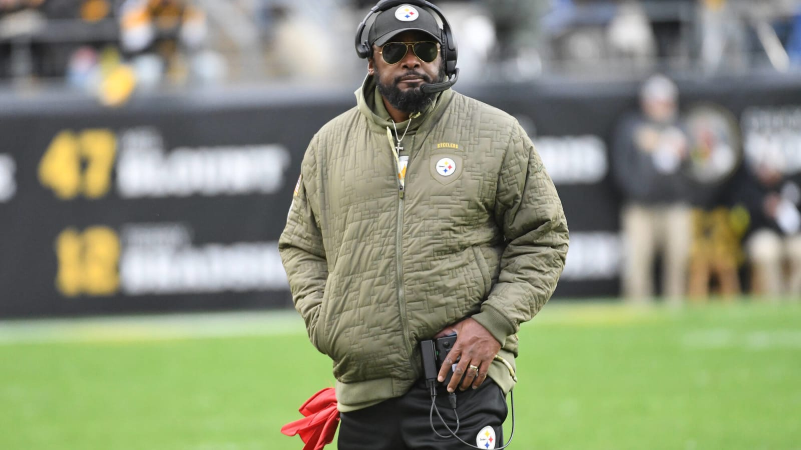 Mike Tomlin's Salute To Service Hoodie From Sunday On Display In Pro  Football Hall Of Fame - Steelers Depot