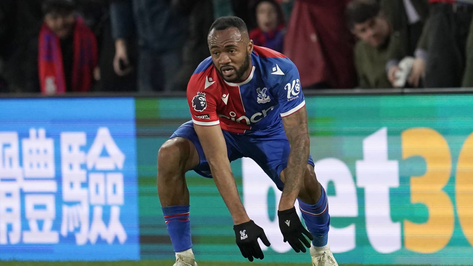 Watch: Ayew pokes home in first-half injury time to give Palace the lead against Brighton