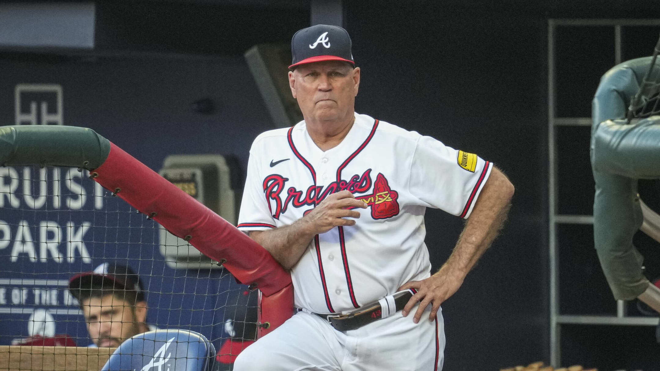 Atlanta Braves Brian Snitker: Atlanta Braves manager Brian Snitker gets  ahead of himself celebrating NL East championship with Ronald Acuna Jr.,  already looking to World Series