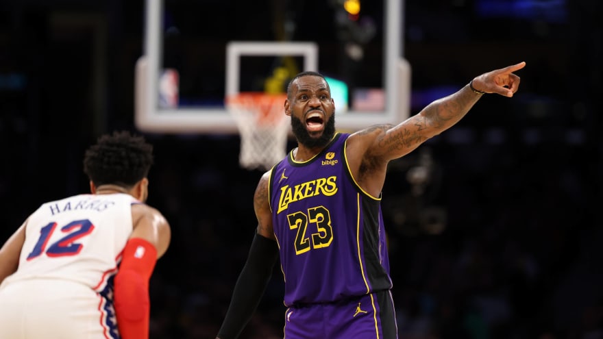 LeBron James' big night carries Lakers past Clippers in overtime as James  Harden trade is made official