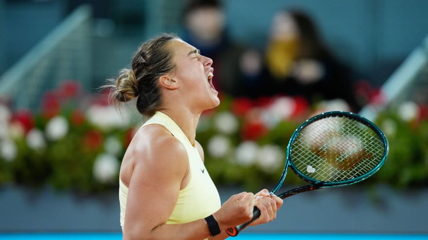 'I have to fight,' Aryna Sabalenka comes back from a set down to beat Elena Rybakina in Madrid Open Semifinals 