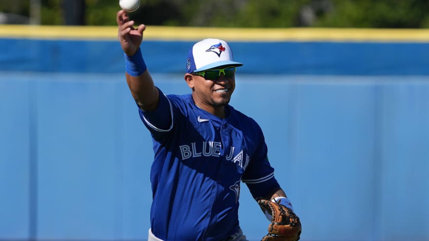 Blue Jays prospect Orelvis Martinez forced to depart following HBP to right knee