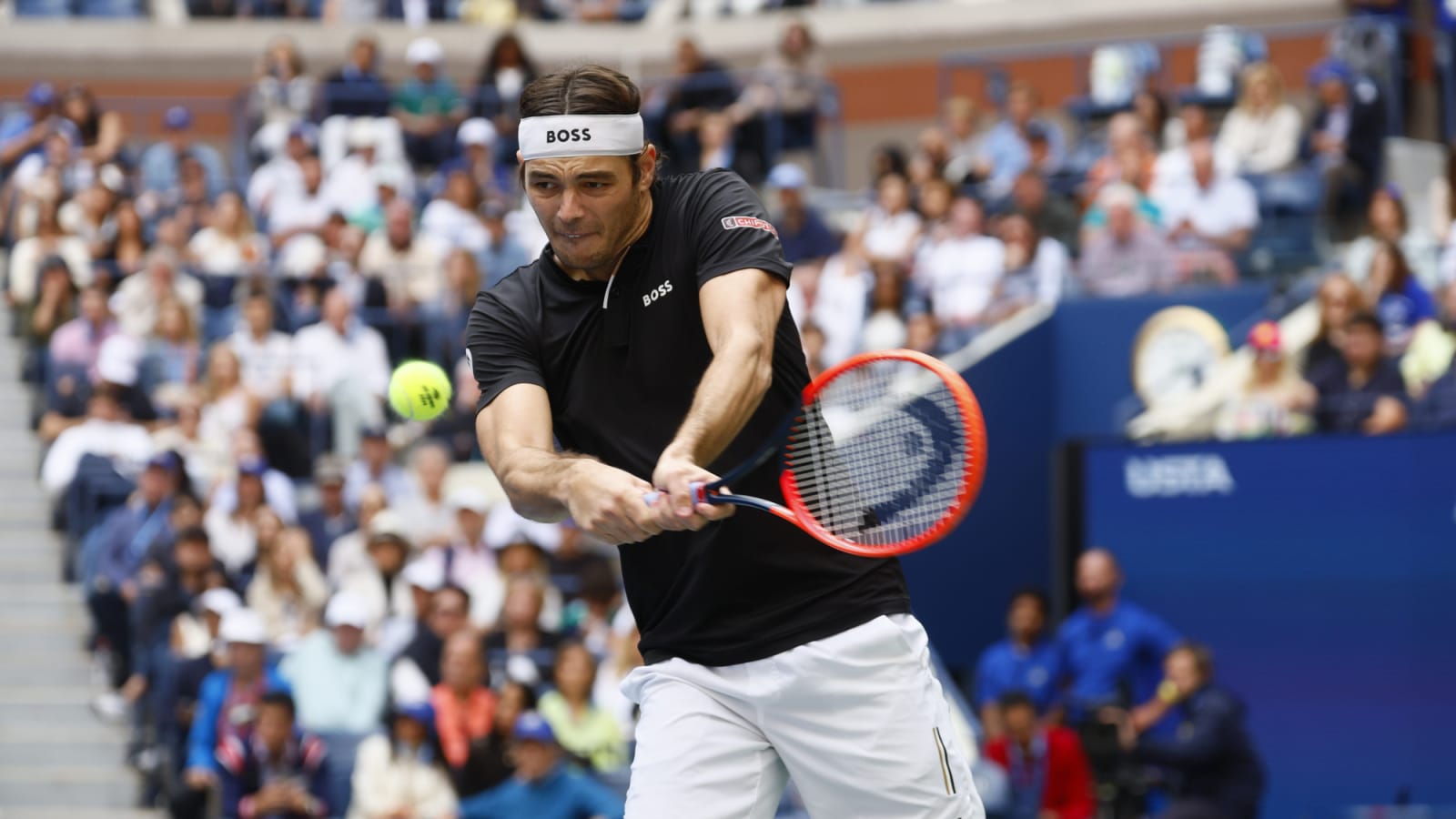 Taylor Fritz competes in US Open men's singles final