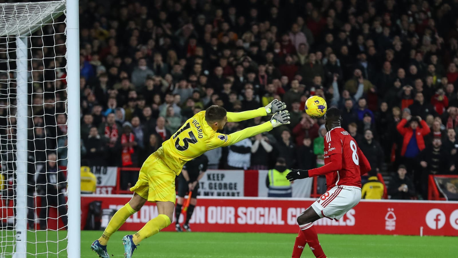 Watch: Astonishing Vicario save preserves Tottenham’s clean sheet at Forest