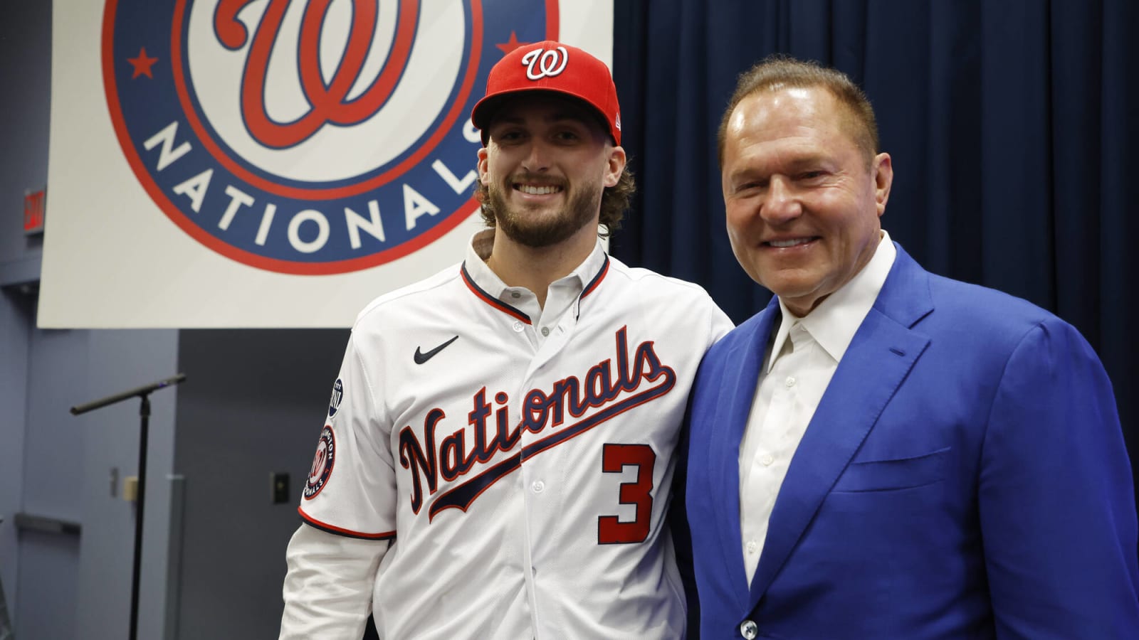 Scott Boras tears up speaking on Nats late owner Ted Lerner at Dylan Crews intro