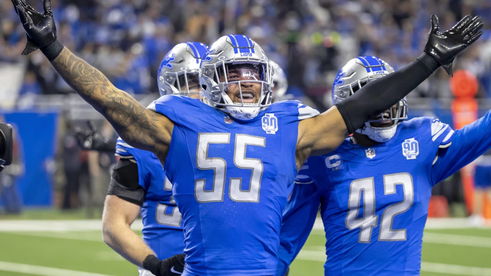 Watch: ‘Pumped up’ Lions LB coach tells Derrick Barnes he’s the reason the Lions will play the NFC Championship Game following decisive interception against the Buccaneers