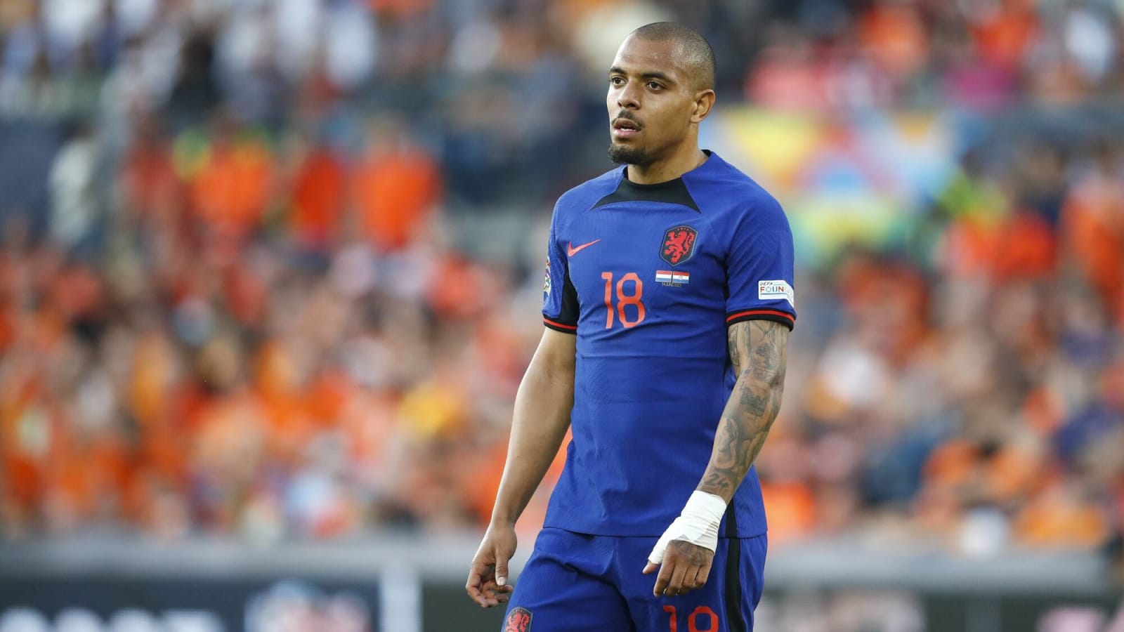Watch: Donyell Malen puts Netherlands ahead in Nations League semi-final with tidy finish