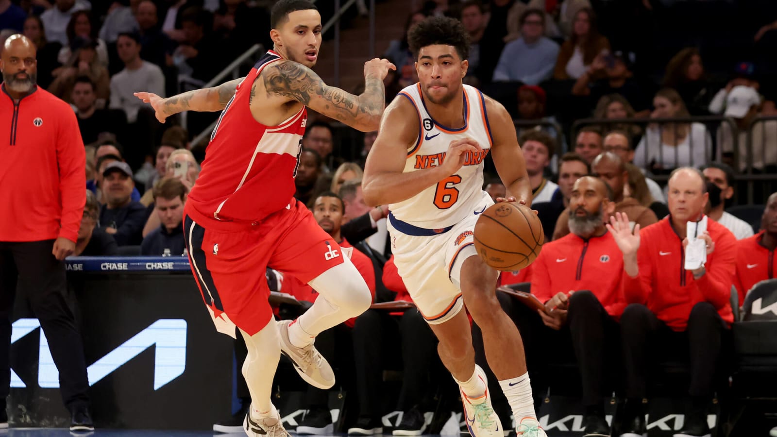 Knicks lose again but Quentin Grimes provides silver lining: ‘A lot of pop to his game’