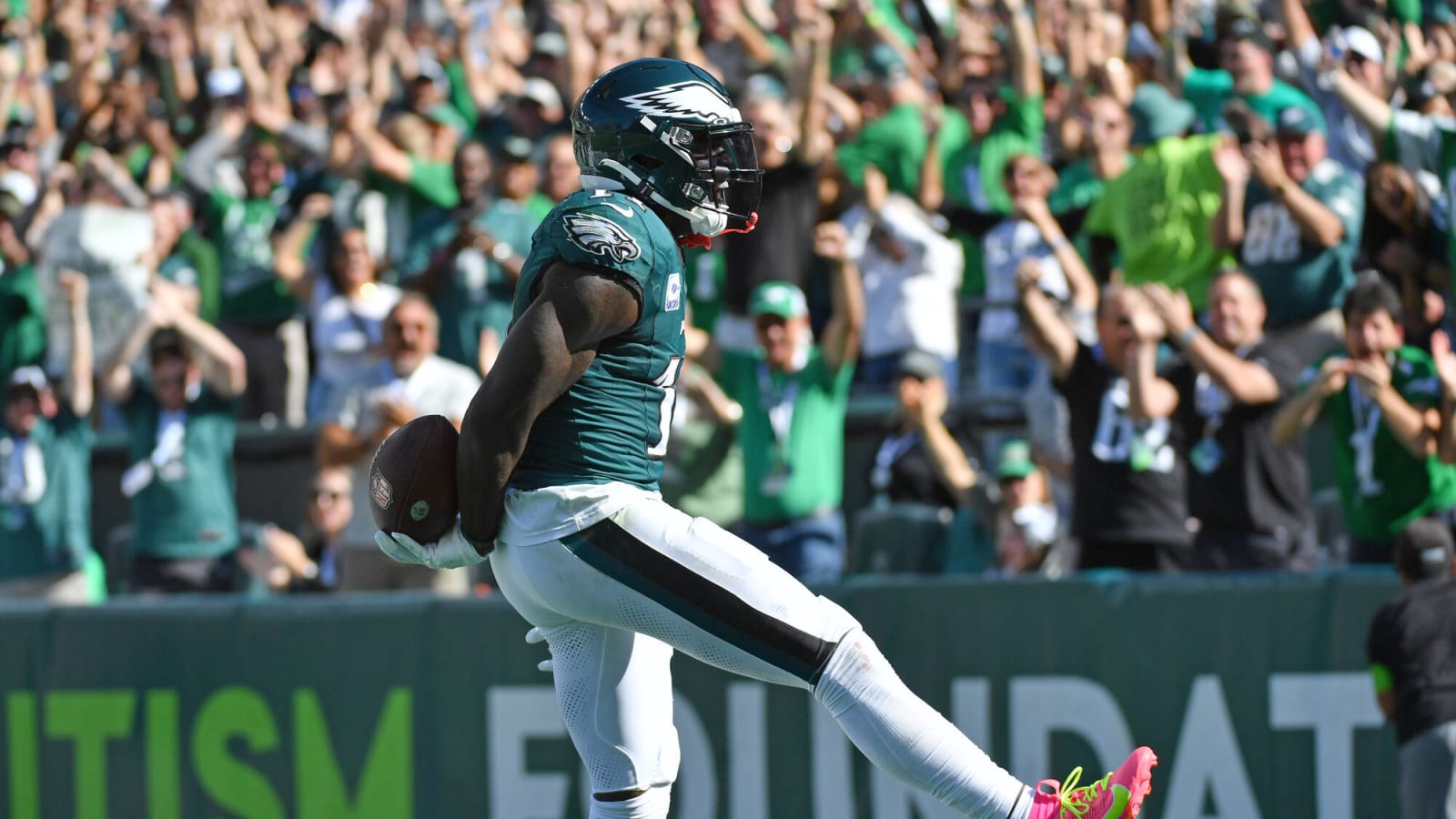 Watch: A.J. Brown Gives Eagles Lead with Highlight TD